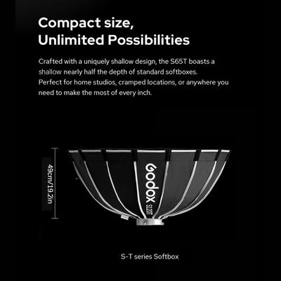 Godox S120T 120 см/47,2 дюйма быстросъемный зонтичный софтбокс профессиональный складной софтбокс со стандартом