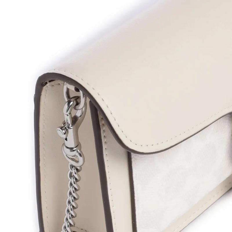 Coach Tabby 21 Logo Print Leather Handbag Women handbags Chalk-White CE774-LHXUN