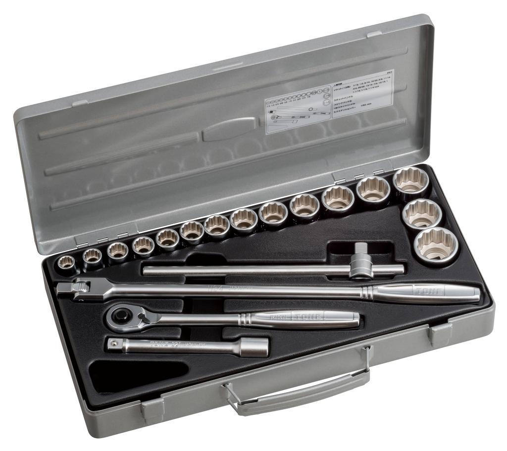 TONE Socket Wrench Set 260 Drive Silver Inch Contents 19 Items 12.7mm (1/2")