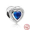 925 Sterling Silver Angel Mom Family Heart Series Shine Beads Fit Original Fashion Charms Bracelets Women DIY Jewelry