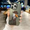 Цветной чехол для телефона для iPhone 17 16E 16 11 15 14 Pro MAX 12 13 MINI 7 8 Plus XR SE Посеребренный IMD чехол Мультяшный Сомневающийся утенок