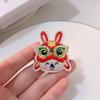 Embroidery Children Red Hairpin Lion Dance Ancient Style Hairpin Sweet Hanfu Hair Sticks  Baby