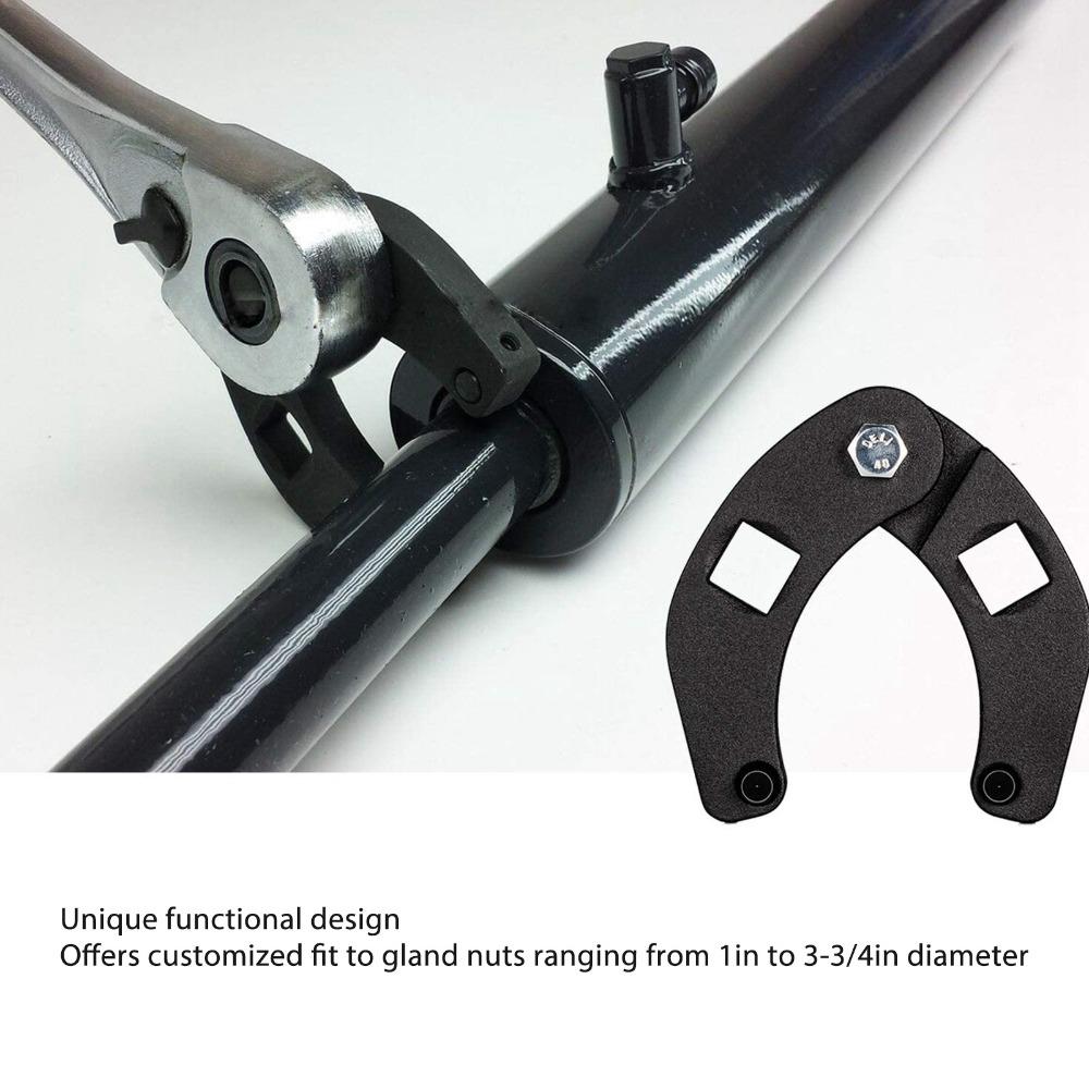 Carbon Steel Gland Nut Wrench Black Cylinder Service Tool  Hydraulic System Repair