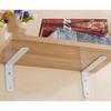 KKlewu Shelf Brackets, 4mm Thick, L-Shaped, Set of 4, for Iron Single Shelves (White, 123x80mm)