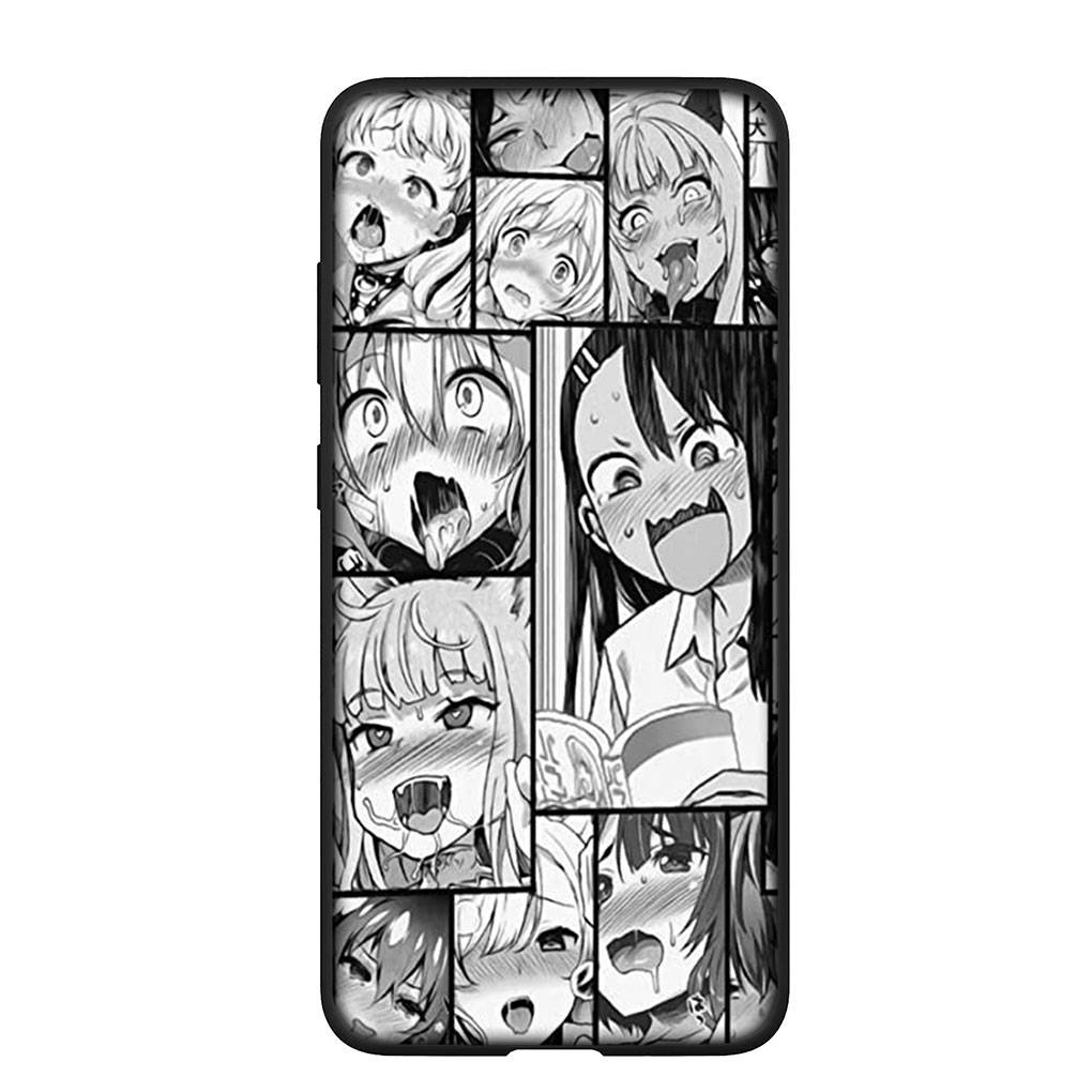 Чехол для Samsung Galaxy S25 S24 S23 iPhone 16 15 Xiaomi Redmi Note 14 13 12 16E 11 Pro OPPO Moto Huawei Ahegao Hentai Manga Harajuku Anime Girl Cover