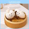 Dumpling Plush Steamed Buns Keychain Backpack Pp Cotton Stuffed Animal Gift Toy