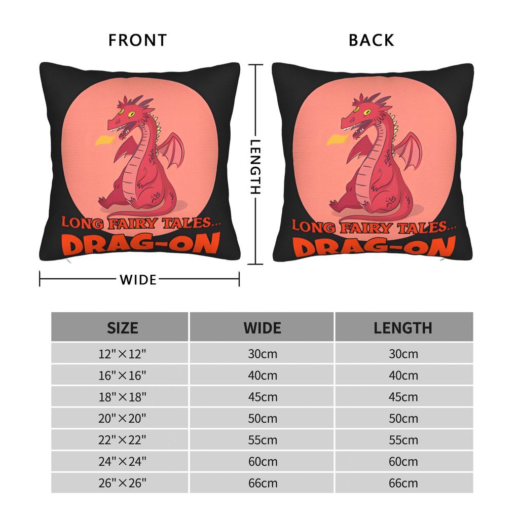 Dragon Tales Pillow Cover Print Cushion Cover Cute Funny Pillow Case For Sofa Home Decoration