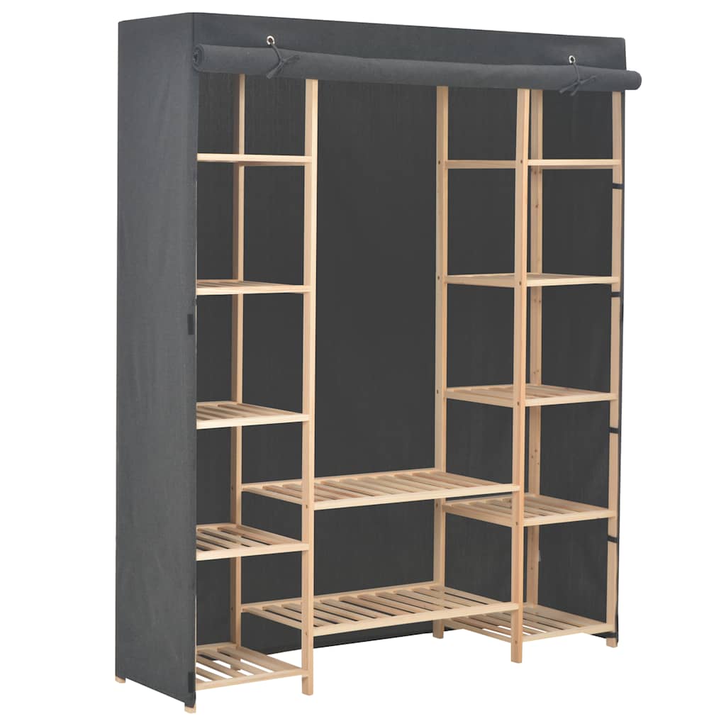 Wardrobe Gray 135 x 40 x 170 cm Fabric