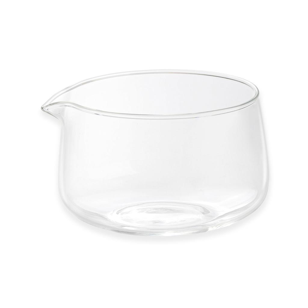 Glass Katakuchi Tea Bowl Set, Matcha Tea Ceremony Utensils, Tea Bowl, Transparent Chasen Holder, Chashaku (100-Standing), and Katakuchi Style Tea