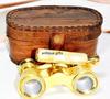 Морской бинокль Бинокль из перламутра Подзорная труба Рождественский В кожаном футляре