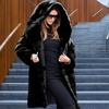 Women Winter Jacket Plus Size Faux Fur Loose Hooded Outerwear Mid-length Layered Thermal