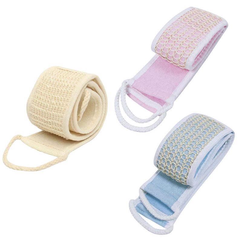 Отшелушивающая люфа, ремешок на спине, губка для душа, скребок для тела, щетка для тела