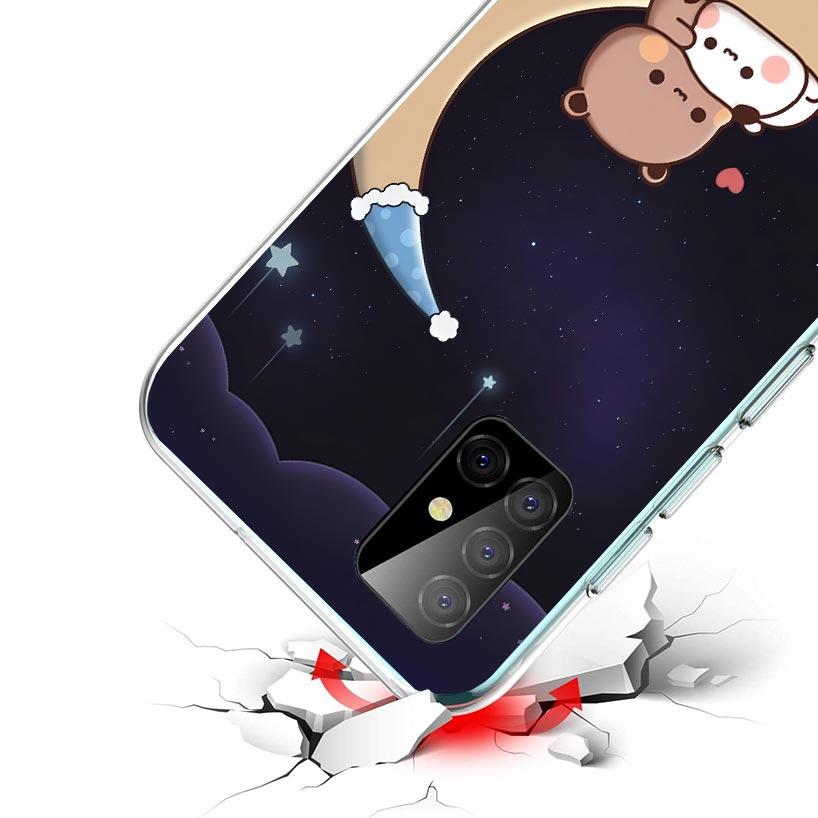 Cute Peach Goma Cat Phone Case For Samsung Galaxy A12 A52S A42 A32 A22 A51 A50 Note 20 Ultra 10 S10 Plus A71 A70 A31 A30 A10S Ga