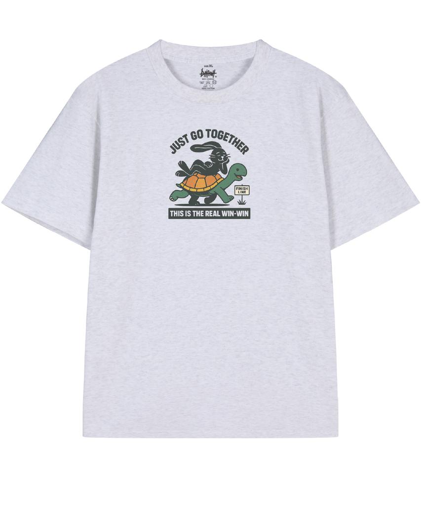 DRIFTOUT Just Go Together Bunny And Turtle Short Sleeve T-Shirt (3 Colors)