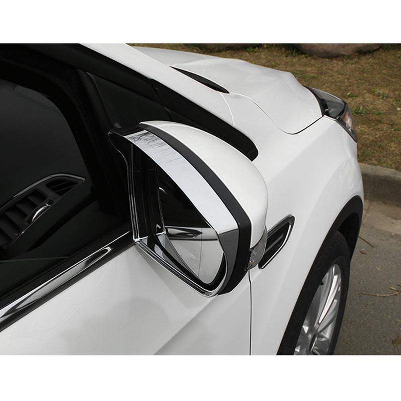 For Ford Kuga Escape 2013 2014 2015 2016- Stick Rear View Side Glass Mirror Trim Frame Rain Shield Sun Visor Shade Eyebrow