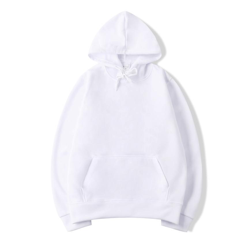 Men's and women's 18-color hooded sweater Men's solid-color sweater Men's long-sleeved pocket pullover sweater