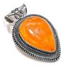 Baltic Amber Gemstone Handmade 925 Sterling Silver Jewelry Pendant 2.56" c9Z37
