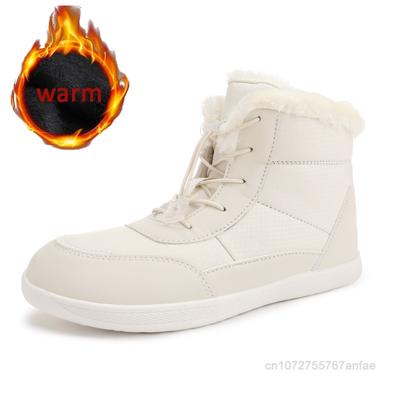 Новые женские зимние ботинки, обувь с широким носком, женские сноубутсы, кроссовки для босиком, теплая обувь с мехом, уличная, противоскользящая, для треккинга, для пеших прогулок