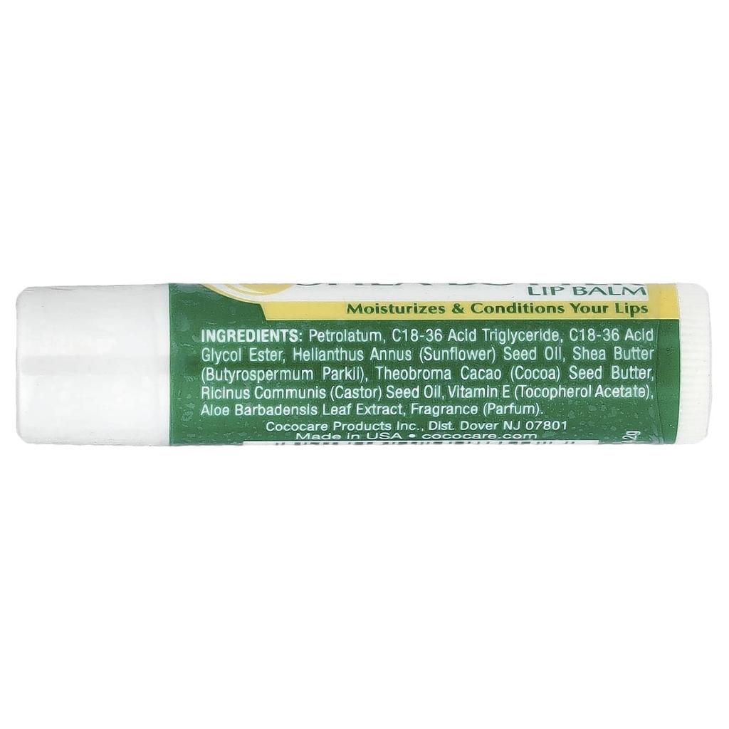 Cococare, Shea Butter Lip Balm, 4 Packs, 4.2g (0.15oz) Each