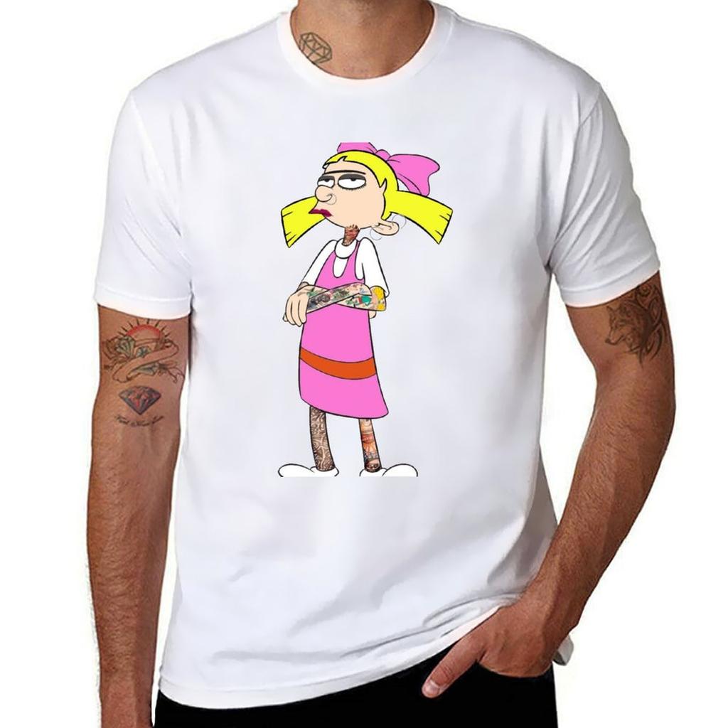 Helga G Pataki with Tattoos TShirt Casual All Match Tee Shirt for Unisex