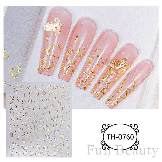 Nail Art Stickers Romantic Valentine's Day Red Peach Heart Bronzing Love Bow Knot Star Nail Stickers