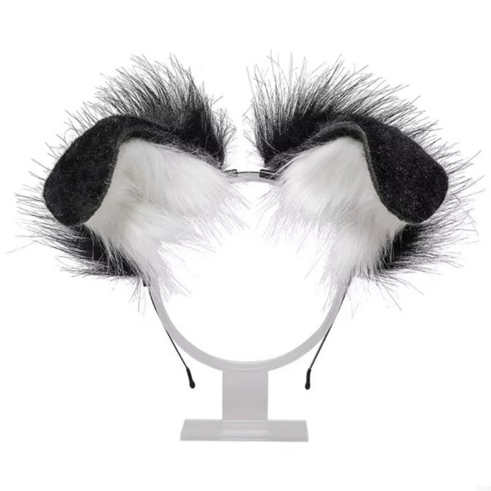 Furry Gothic Headband Animal Lolita Ears Headwear Practical Cosplay Headband  Children