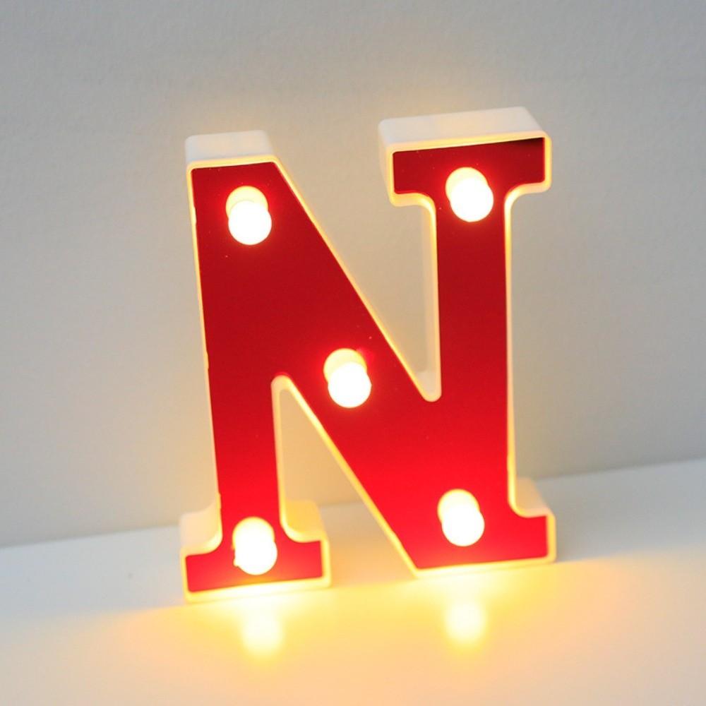 Red White Color LED Light Letters 16cm Size LED Letter Night Light Club Decoration