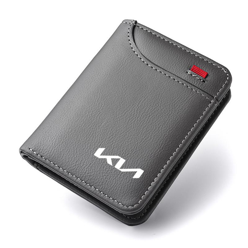 NIVG8 Кожаный Мини-кошелек для Автомобиля, Кошелек для ID-карты, Кредитной Карты, Документов для Kia Rio Ceed Sportage Cerato Soul Sorento Picanto Optima