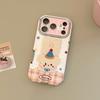 Подходит для Осени и Зимы Чехол для Мобильного Телефона Iphone17promax Apple 16 15 Плюшевые Мультяшные Животные 13 Кожаный Чехол для Мобильного Телефона