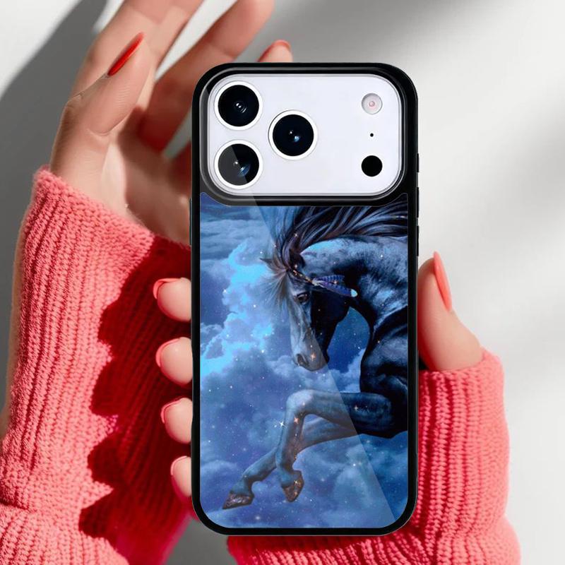 Мягкий чехол для телефона с рисунком лошади для iPhone 17 16 15 14 13 Pro Max Задняя крышка для 12 11 Pro Coque