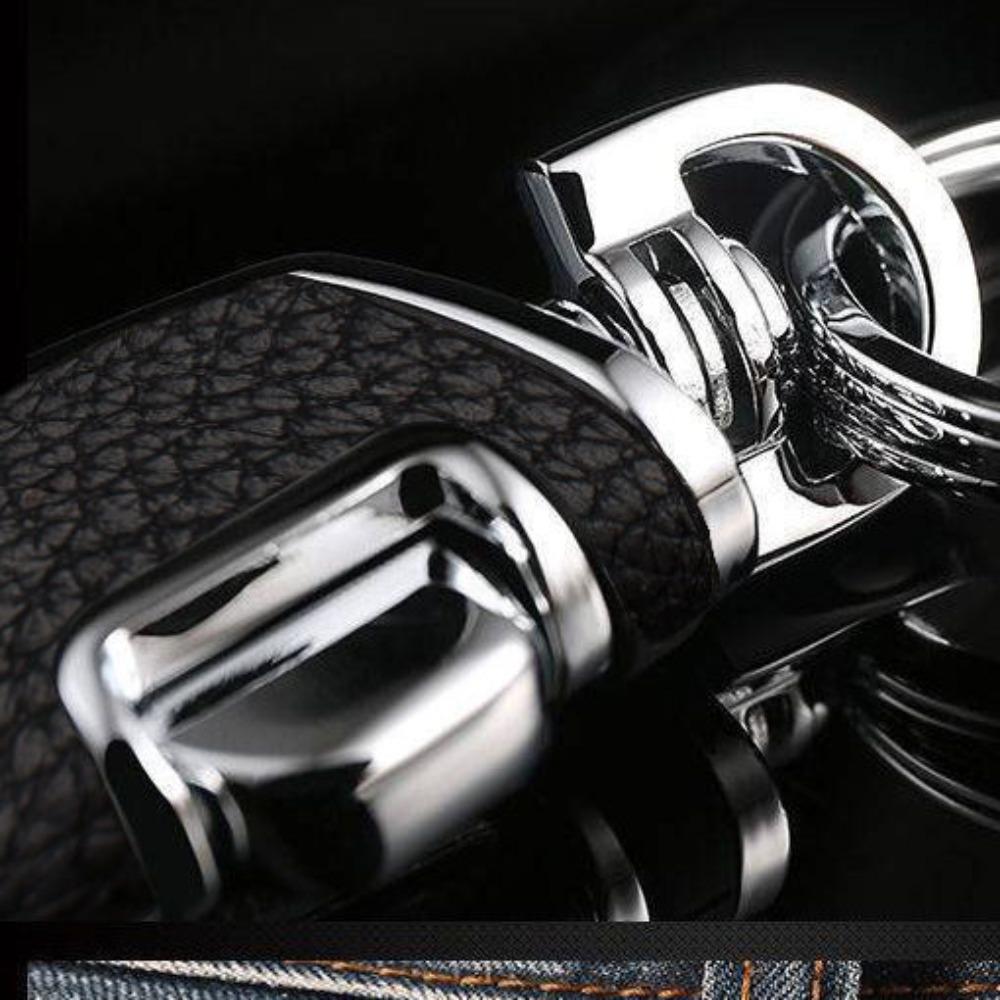 Металлический брелок для ключей автомобиля 360 градусов Кольца для ключей Пряжка Брелок Кожаный брелок Отец