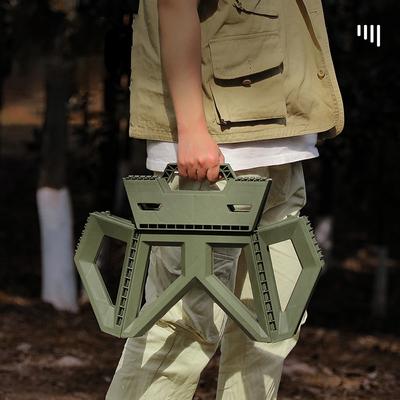 Утолщенный складной табурет для кемпинга, портативный ручной табурет для рыбалки, садовый табурет для пикника и отдыха