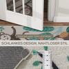 Fleece Rug with Jungle Pattern, Easy Care, Cream White + Multicolor