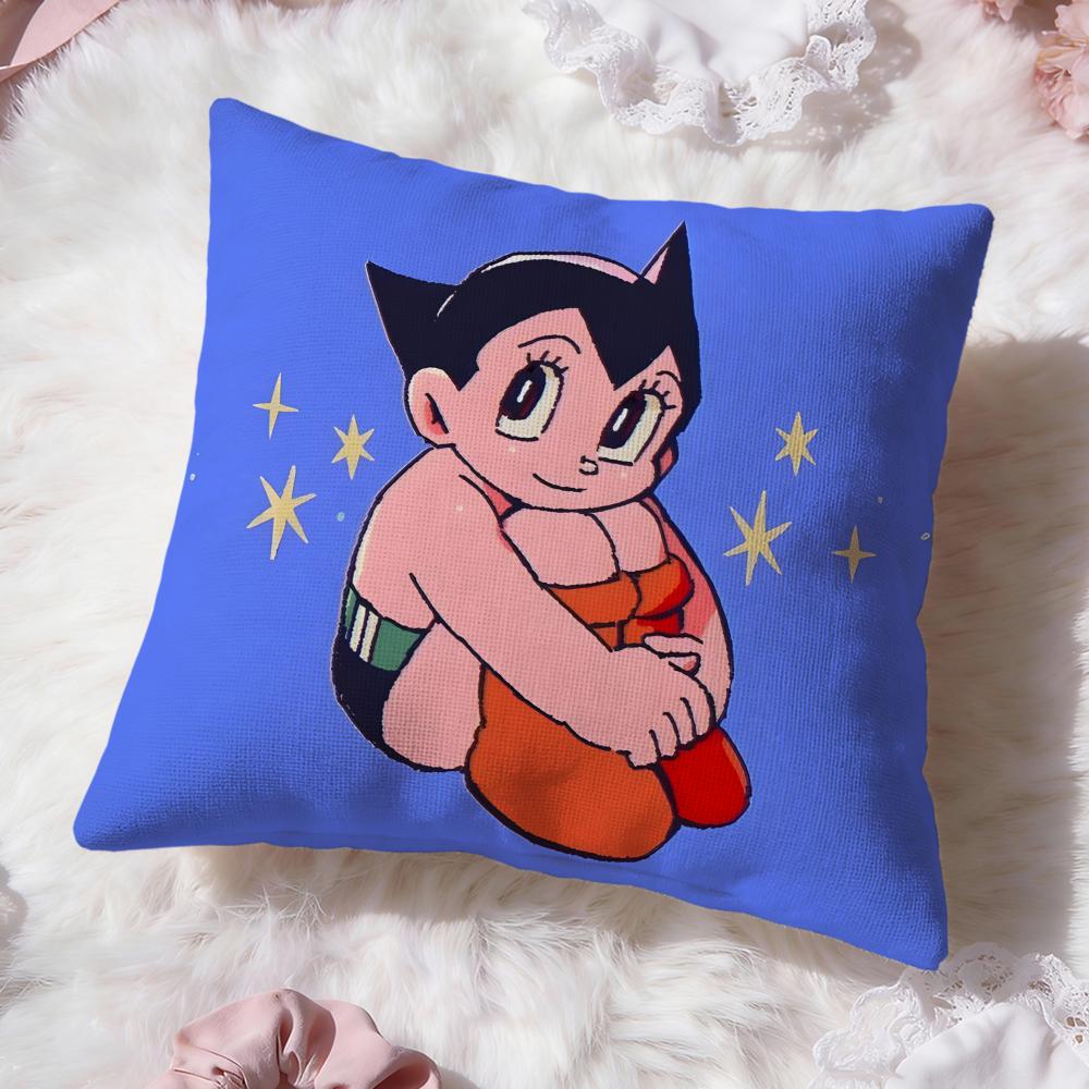 Классический аниме-подушка Astro Boy Премиум-комфорт Двусторонняя наволочка - Дизайн "Два в одном" для любой комнаты и салона автомобиля