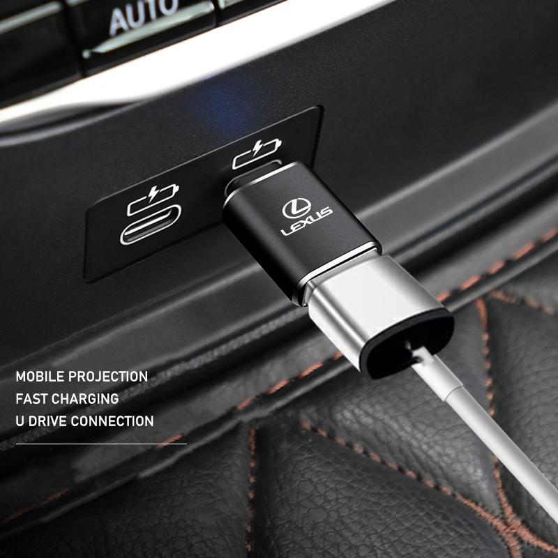 DJSZ3 Car Type-C To USB Adapter Fast Charging Connector For Lexus GS IS LS500h ES260 ES300h RX350h NX260 UX260 LM LC RZ450e TX CT200h
