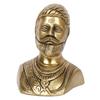 Оригинальный латунный бюст-идол Чатрапати Шиваджи Махараджа, золотой цвет - 3,25 дюйма