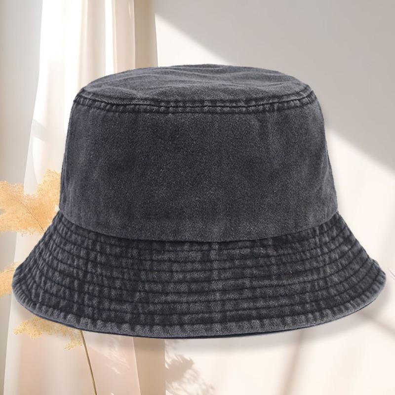 Retro Pure Cotton Washed Bucket Hat for Men and Women Spring and Autumn Summer Tide Sunscreen Sunshade Basin Hat