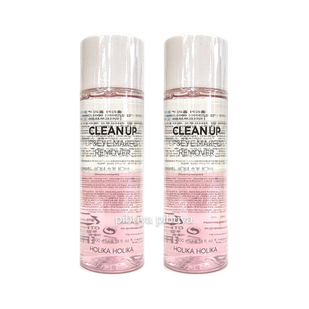 Holika Clean Up Lip & Eye Makeup Remover 100ml X 2