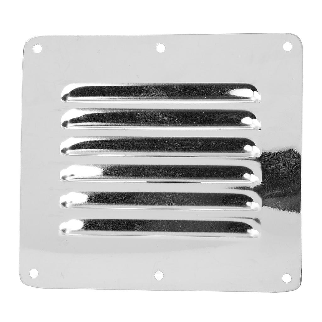 Boat Louvered Vent Rustproof 304 Stainless Steel Marine Ventilation Grille Cover with Screws for Yachts RV 127 X 115mm