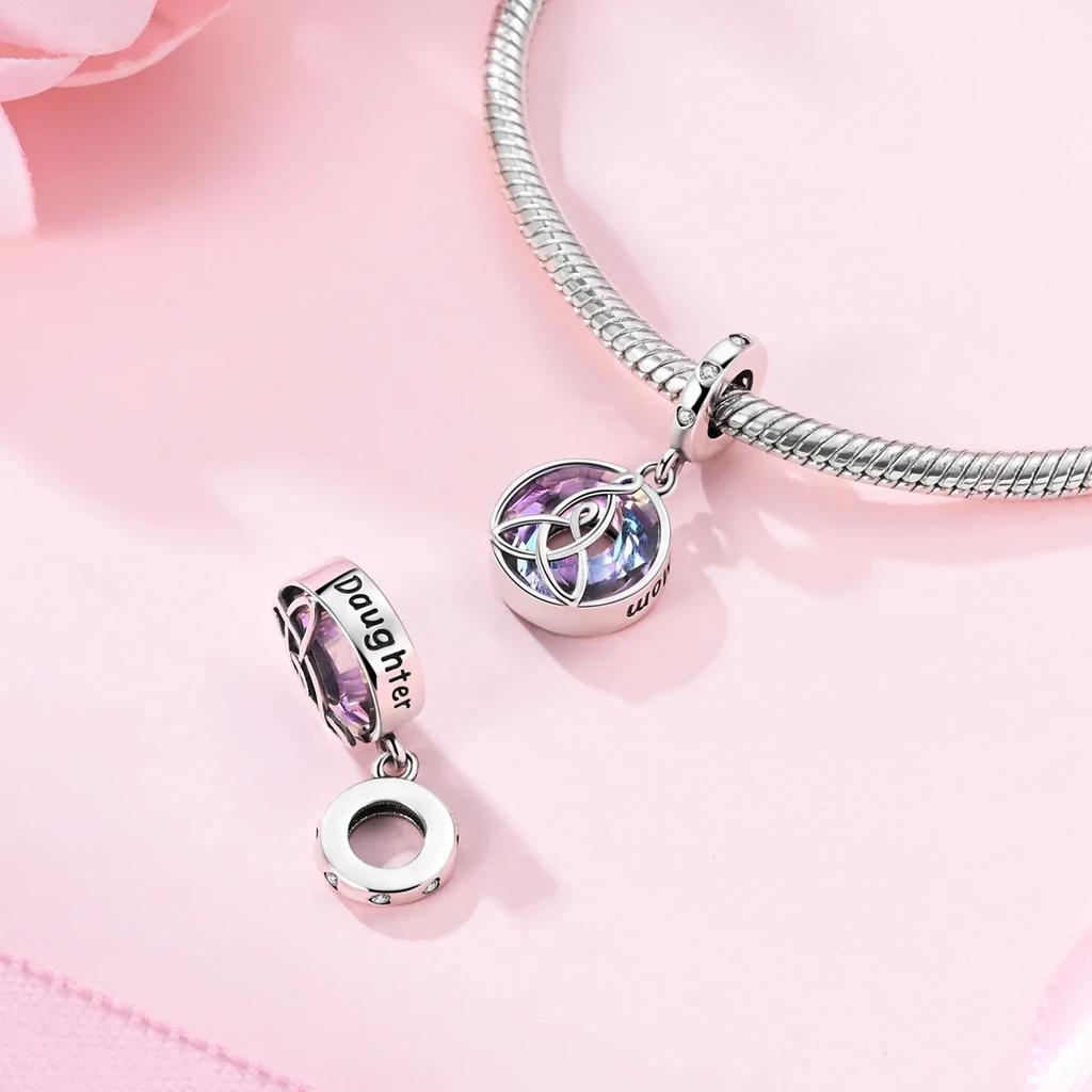 Оригинальный Новый Любовь Мать Сердце Подвеска Шарм Бусина Для Женщины Подходит Медный Браслет DIY Ювелирные Изделия Подарок Для Мамы