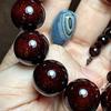 Genuine Indian Red Sandalwood Buddhist Beads Bracelet for Men & Women – 1.5 Gold Star Old Material Rosewood