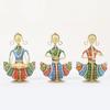 Rajasthani Artisan Musician Showpiece (Set of 3) | Home Decor for Living Room | Interior Decoration | Unique Tribal Music Decor (Multicolor)