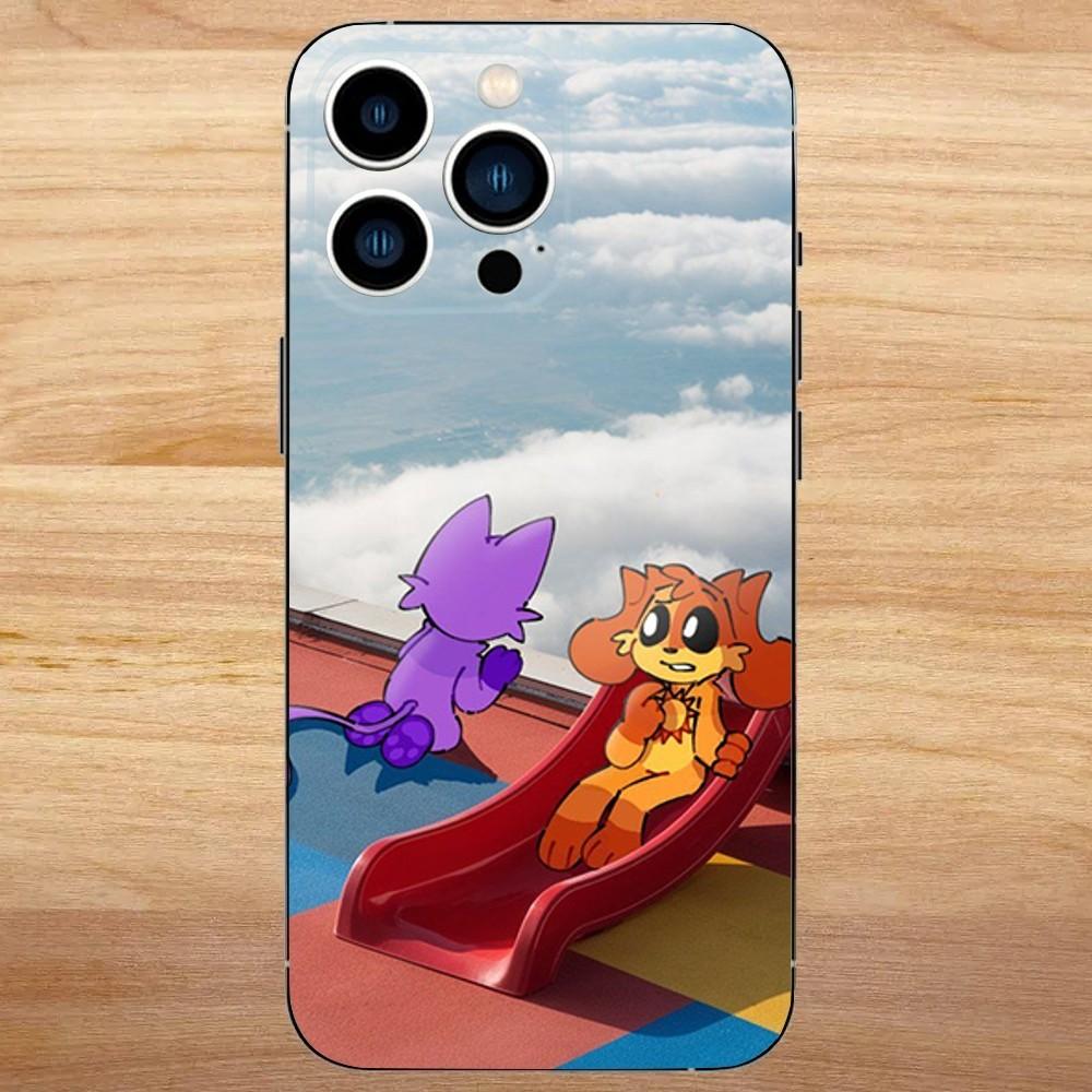 Catnap and Dogday Phone Case For iPhone 16,15,14,13,12,11,Mini,Pro,SE,MAX White Matte Shockproof Cover