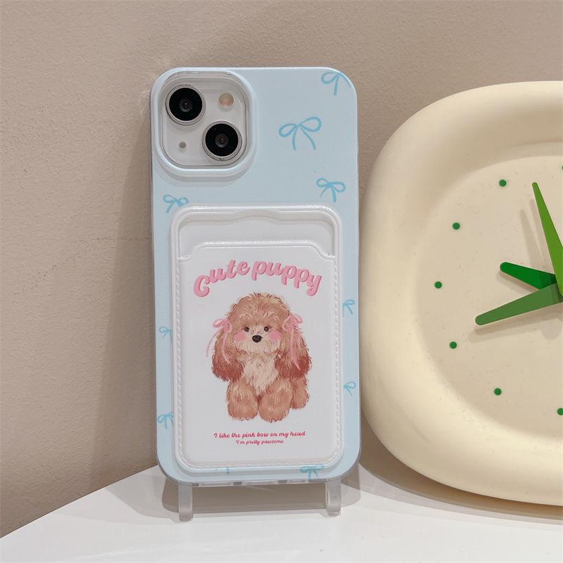 Чехол Blue Bow Dog для iPhone 15/14/13/12/11/Pro/Pro Max/XS Max/XR/X