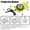 Waterproof With Magnifier Compass Ruler Advanced Magenetic Needle Compass Scaled Outdoor Gadget For Navigation Hiking Orienteering Scout
