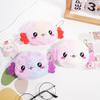 Cute Plush Salamander Coin Purse, Cartoon Axolotl Wallet, Portable Mini Earphone Pouch, Stylish Bag Charm