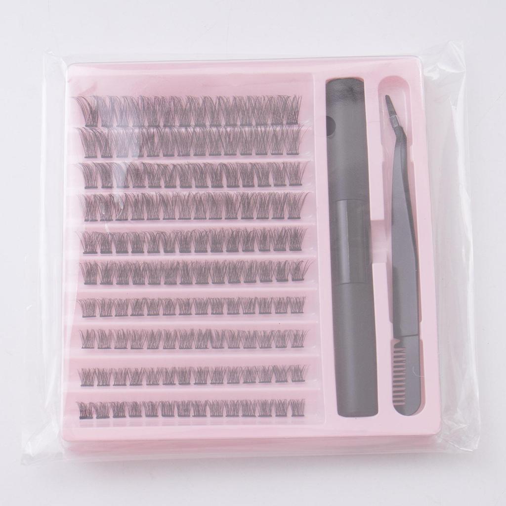 Набор сегментированных накладных ресниц своими руками: 10 рядов смешанных одиночных кластеров