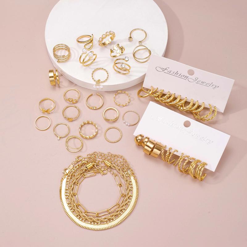 iF ME 104 шт./комплект модное ожерелье серьги кольцо браслет серьги 5 в 1 комплект ювелирных изделий для женщин повседневный отпуск носки