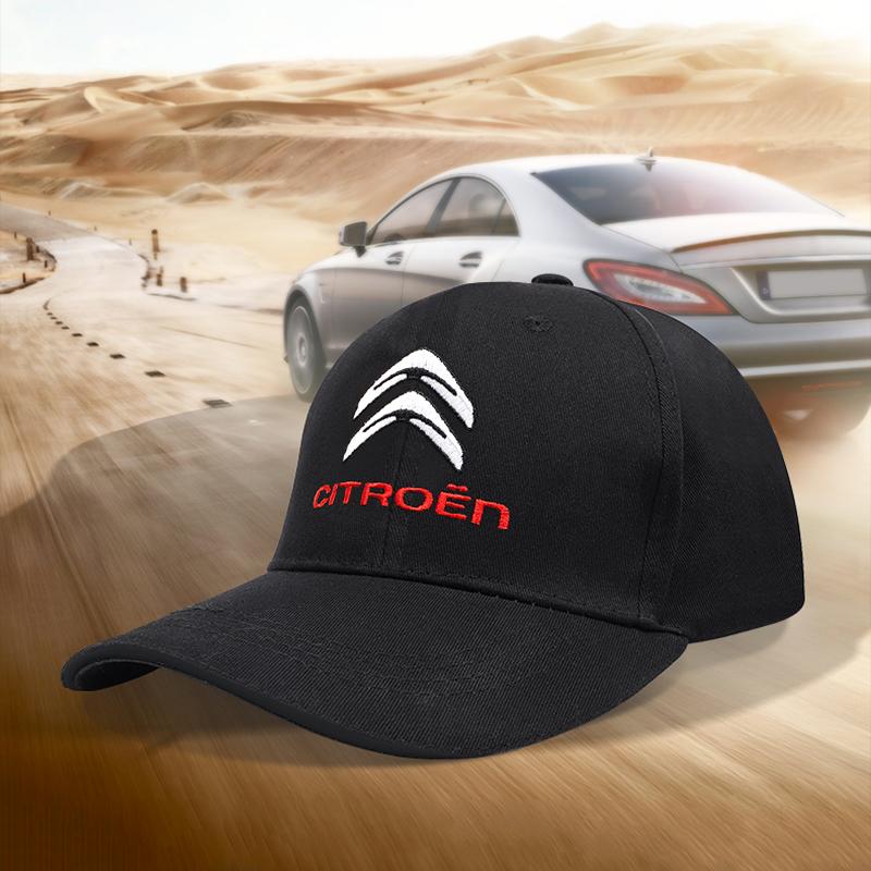 Автомобильная кепка с вышивкой логотипа «Утиный язык», бейсболка, 3D-шляпы, регулируемая, повседневная, тракер, хип-хоп, для Citroen C1 C2 C3 Vts C4 Saxo C4L C5