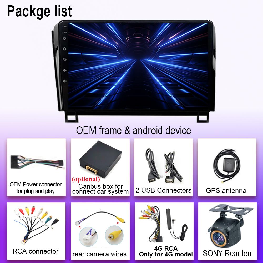 Беспроводной Carplay для Toyota Tundra XK50 2007 - 2013 Sequoia XK60 2008 - 2017 Android 14 Радио Навигация Мультимедиа Нет 2din DVD